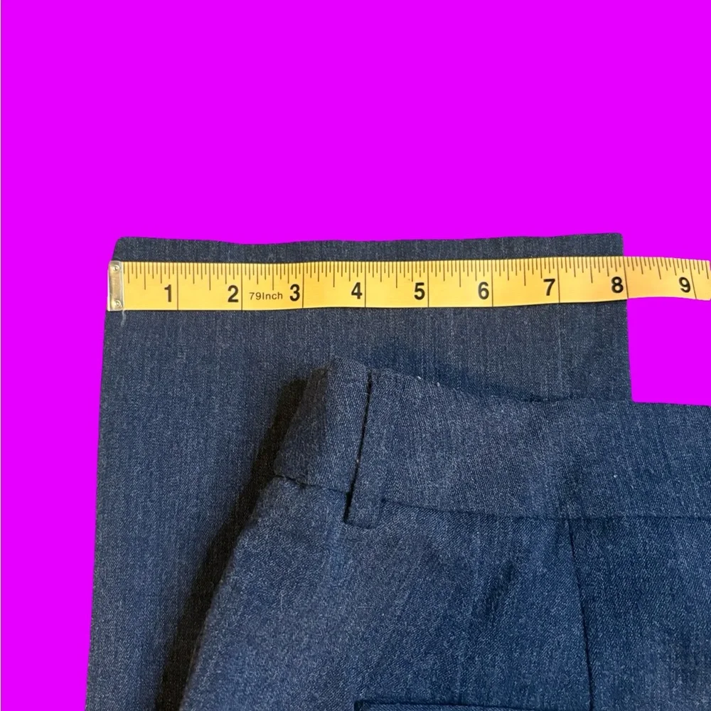 Nine West Navy Chinos Versatile Office Wear Barely Bootcut size 6 - Picture 7 of 8